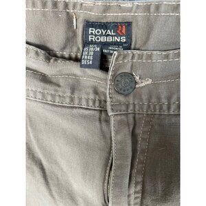 Royal Robbins Mens Utility Pants Size 38 Khaki Cotton Blend Outdoor Wear Read